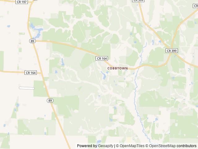 Map of Hidden Lake Nudist Resort Campground location at Jay, FL, United States