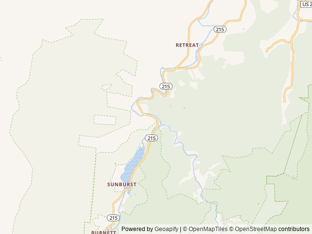 Map of Riverbend Campground location at Canton, NC, United States
