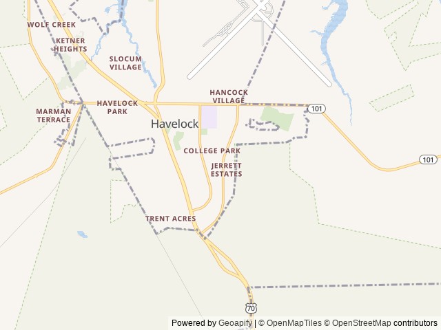 Map for Cozy Coleman Camper - Adventure Awaits near Havelock, NC