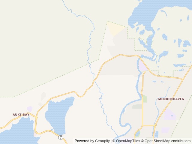 Map of Glacier Nalu Campground location at Juneau, AK, United States