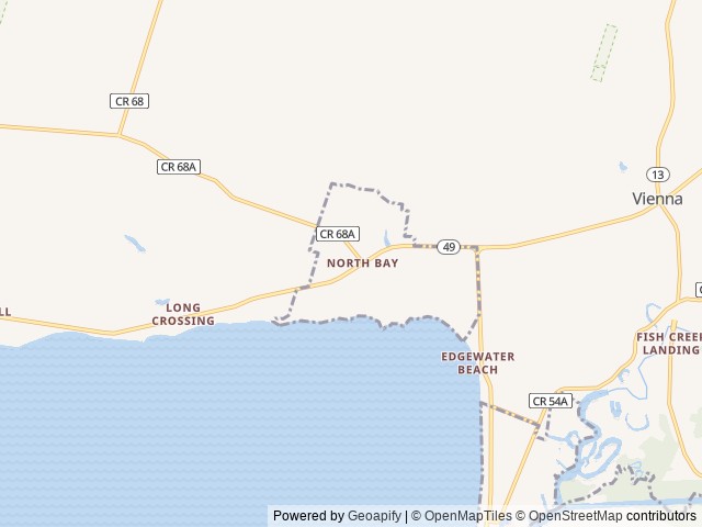 Map of Oneida Pines Campground location at Cleveland, NY, United States