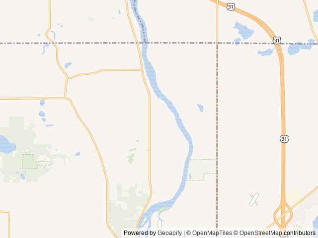 Map of Thousand Trails Bear Cave location at Buchanan, MI, United States