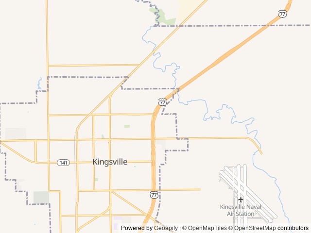 Map of Love's RV Hookup-Kingsville TX 327 location at Kingsville, TX, United States