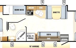 Group-Friendly Jayco Greyhawk Bunk Floorplan