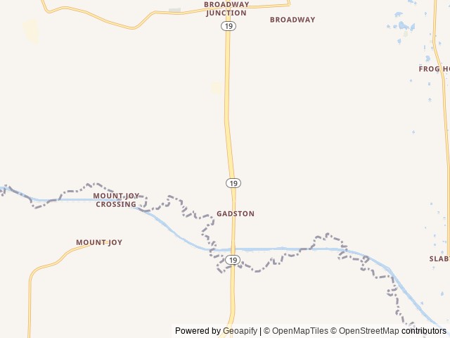 Map of Mustang Creek RV Park location at Paris, TX, United States
