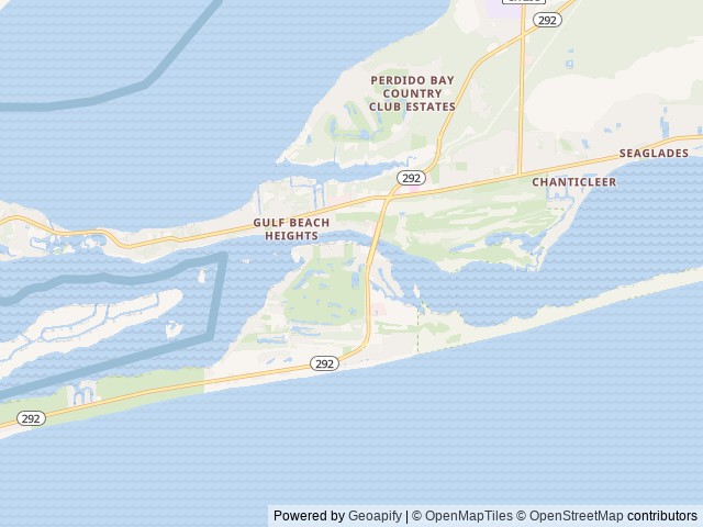 Map of Perdido Key RV & Marina Resort location at Pensacola, FL, United States