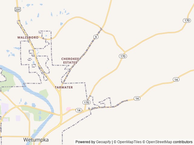 Map for Keystone Laredo near Wetumpka, AL