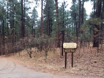 Sign for Groom Creek Schoolhouse day use area