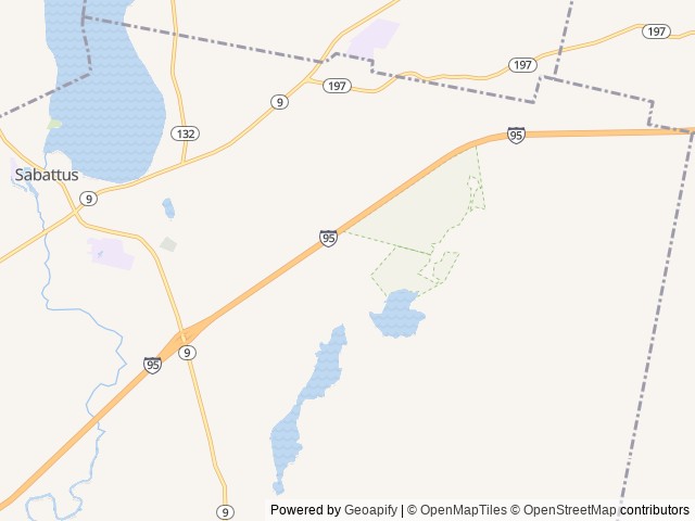 Map of Camp Gustin location at Sabattus, ME, United States