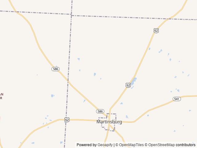 Map for “I don’t know where I’m going” near Gambier, OH