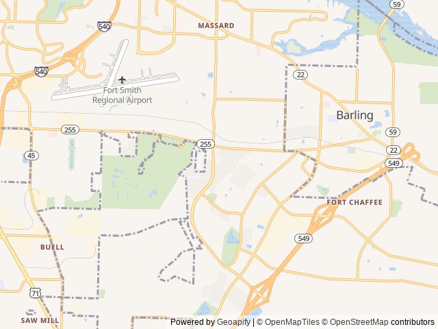 Map for "Thorabelle" Stocked With Everything You Need, RV near Fort Smith, OK