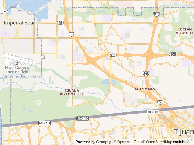Map of La Pacifica RV Park location at San Diego, CA, United States