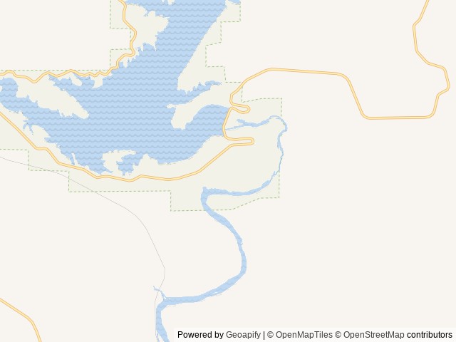 Map of Two Moon Campground location at Glendo, WY, United States