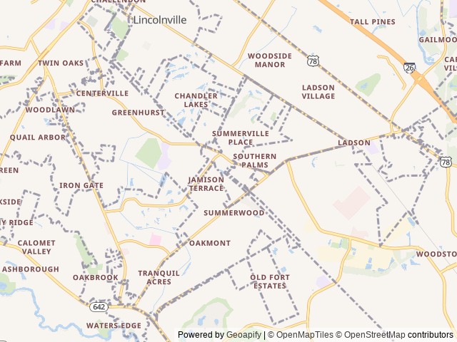 Map of Ladson RV Park location at Ladson, SC, United States