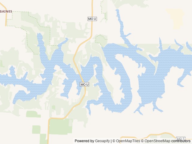 Map of Bucksaw location at Clinton, MO, United States