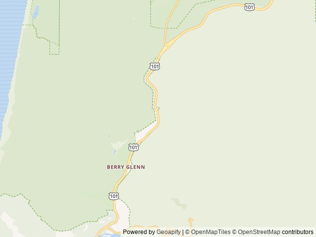 Map of Heart of the Redwoods Cottages & RV location at Orick, CA, United States
