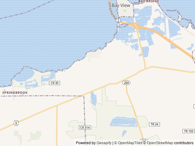 Map of Crystal Rock Campground location at Sandusky, OH, United States
