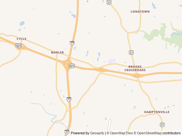 Map for 3 Bells near Hamptonville, NC