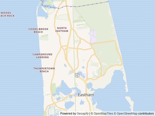 Map of Atlantic Oaks location at Eastham, MA, United States