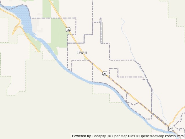 Map of Baldy Mountain RV Resort location at Irwin, ID, United States