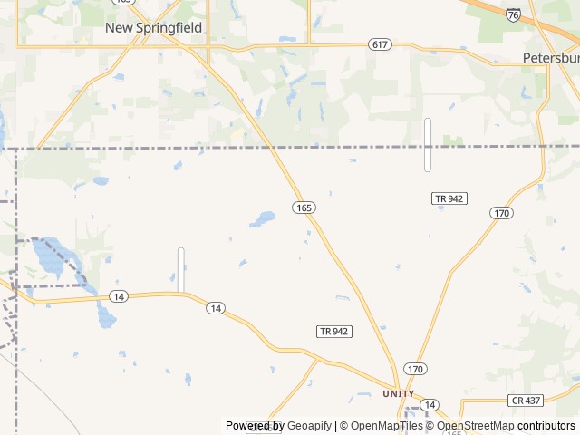 Map of Flying Finn Family Campground location at Unity Township, OH, United States