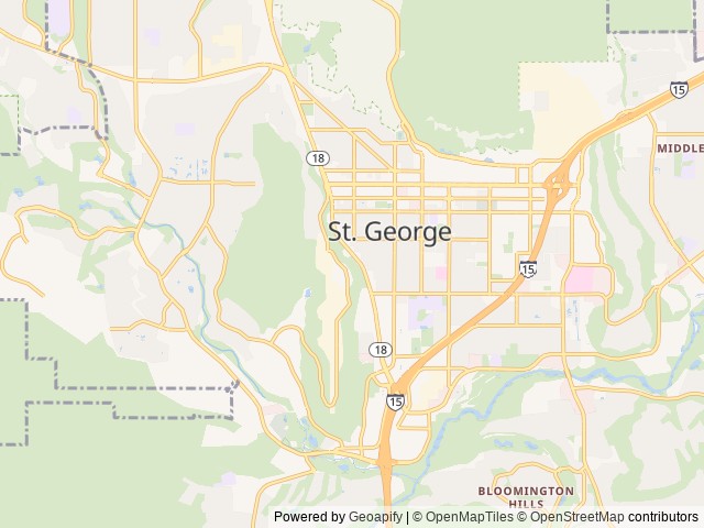 Map for Forest River RV Sunseeker near St. George, UT