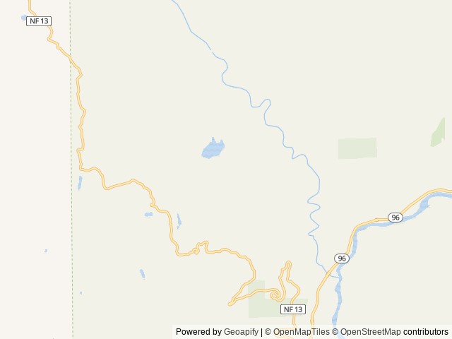 Map of Fish Lake Campground location at Orleans, CA, United States