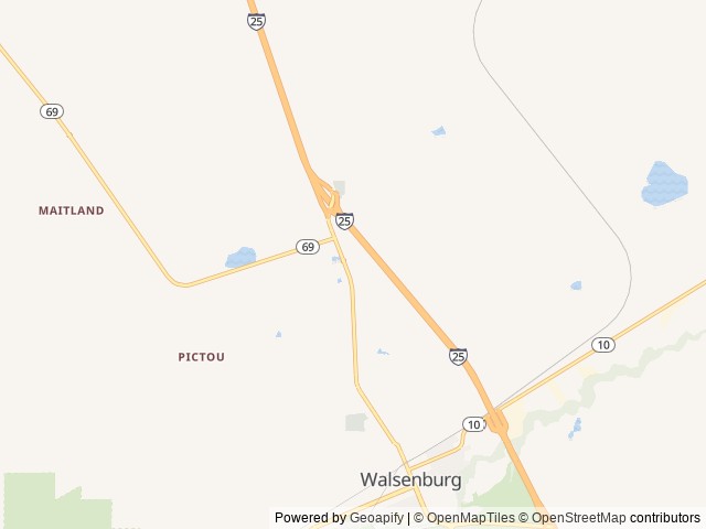 Map of Dakota Campground (Walsenburg) location at Walsenburg, CO, United States