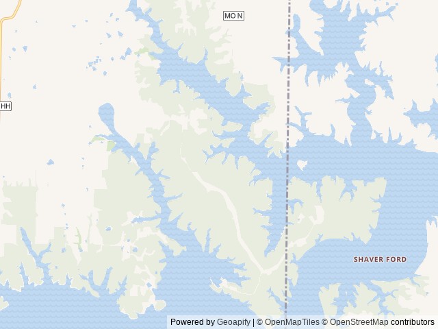 Map of Indian Creek (MO) location at Monroe City, MO, United States
