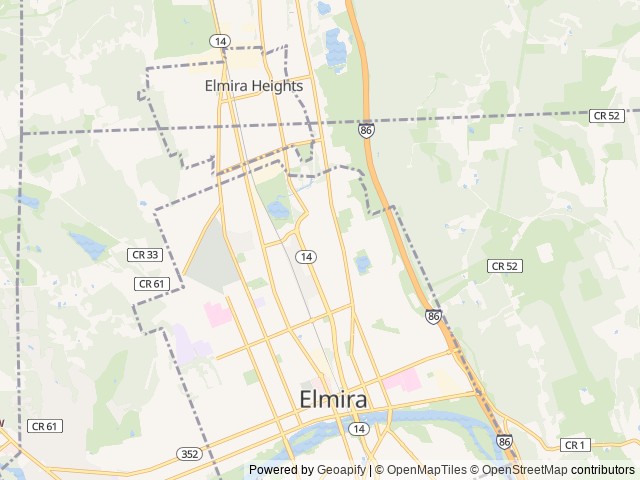 Map for 2018 Heartland Trail Runner SLE 302 near Elmira, NY