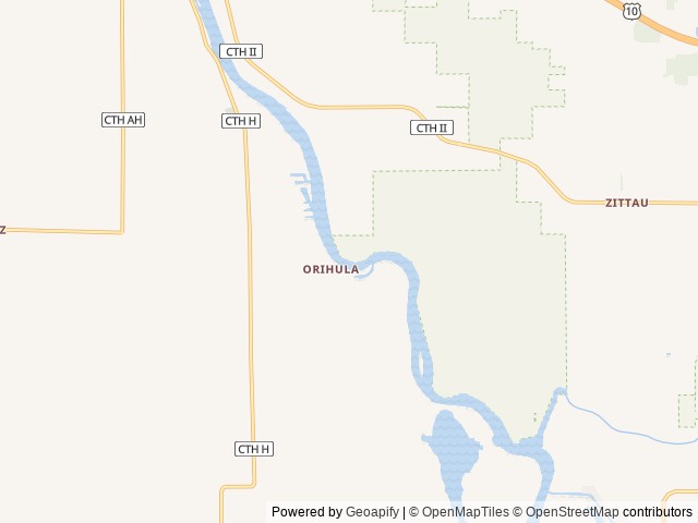 Map of Wolf River Lodge location at Fremont, WI, United States