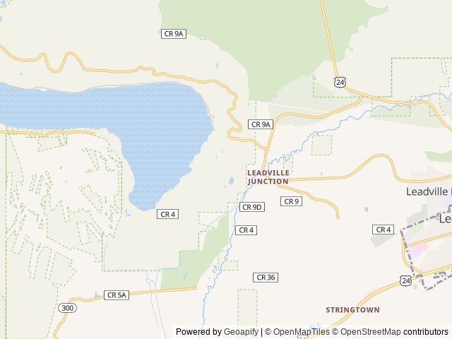 Map of Silver Dollar location at Leadville, CO, United States