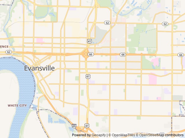 Map for Fully Stocked Family Bunkhouse near Evansville, IN