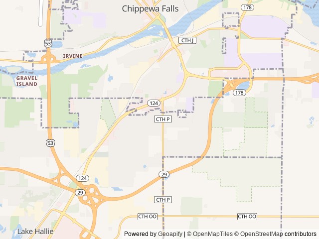 Map for Whiskey Outpost - Dog Friendly - Save For Sept! near Chippewa Falls, MN