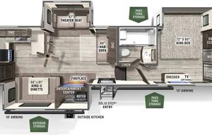 2021 Forest River Ultra Lite - Rear  Kitchen