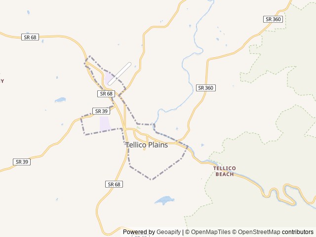 Map of Tellico Plains / Cherokee National Forest KOA Holiday location at Tellico Plains, TN, United States