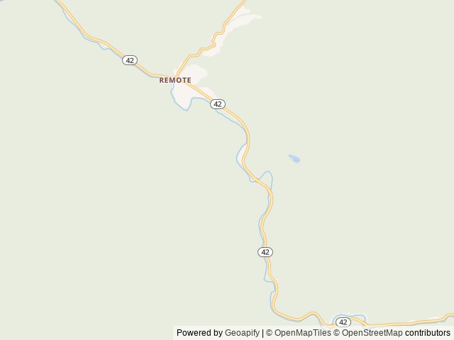 Map of Remote Outpost RV Park & Cabins location at Remote, OR, United States