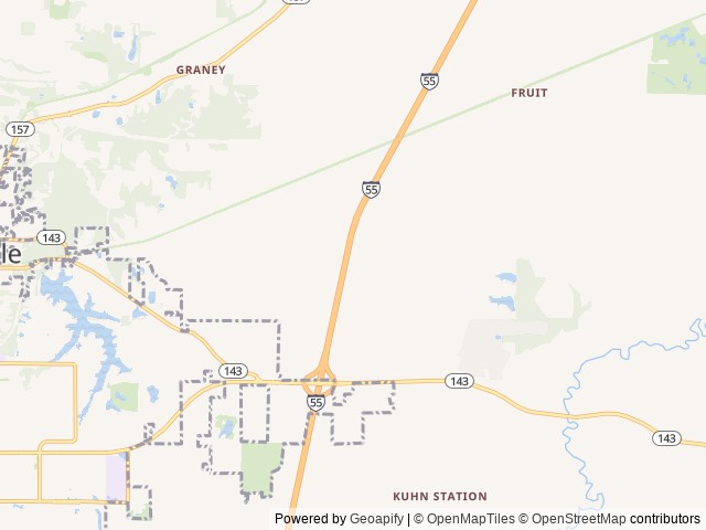 Map of I-55 RV Park & Campground location at Edwardsville, IL, United States