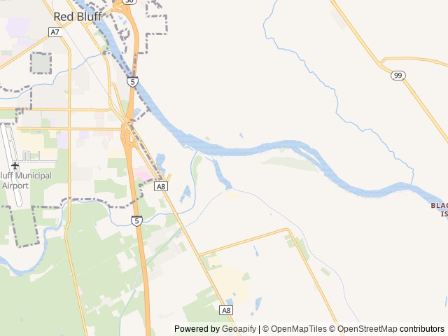 Map of Camp Discovery Group Camp (Red Bluff Recreation Area) location at Red Bluff, CA, United States
