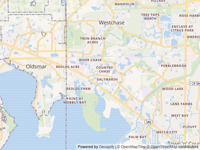 Map of Keylime Bay RV Resort location at Tampa, FL, United States