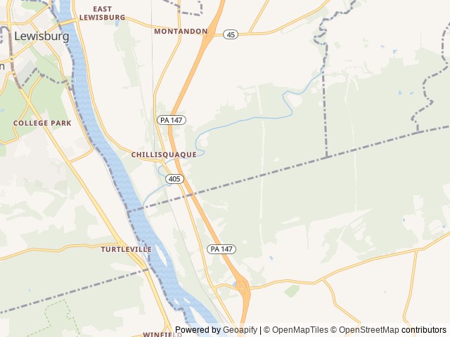 Map of Jellystone Park Camp-Resort at Milton location at Milton, PA, United States