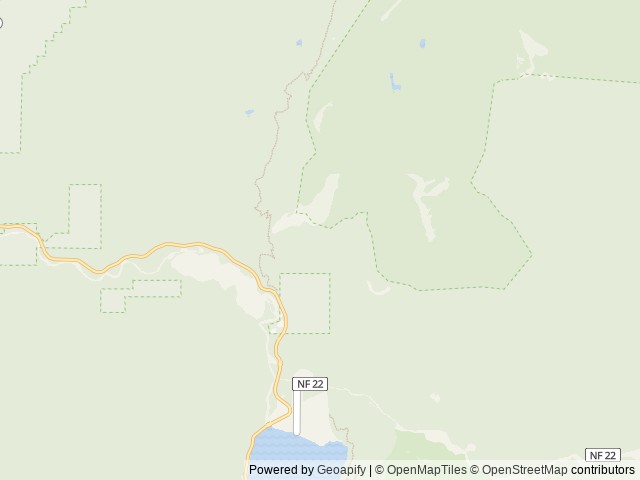 Map of East Sullivan location at Metaline Falls, WA, United States