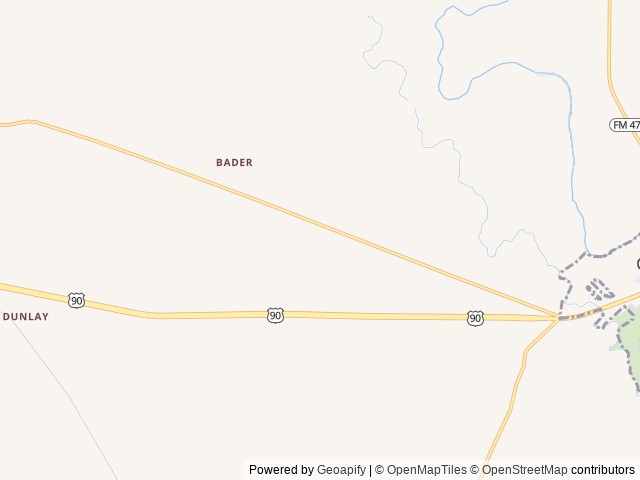 Map of Alsatian RV Resort location at Castroville, TX, United States