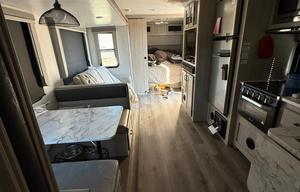 Party trailer on wheels