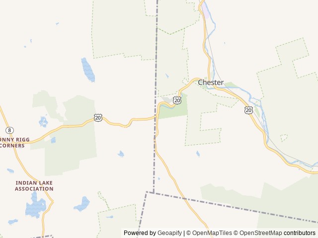 Map of Walker Island Campground location at Chester, MA, United States