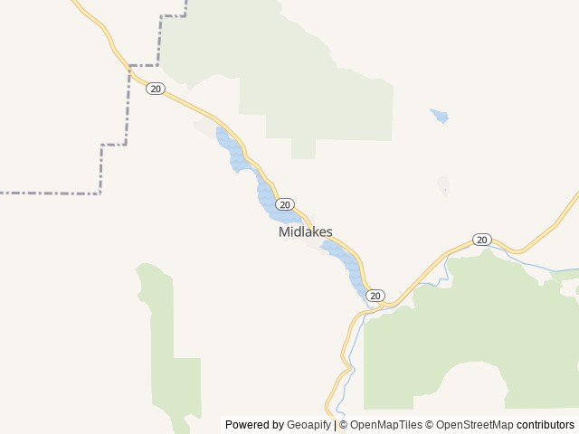 Map of Pine Acres Blue Lake Resort location at Upper Lake, CA, United States