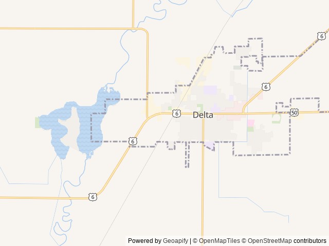 Map of Coyote Gulch RV Park location at Delta, UT, United States