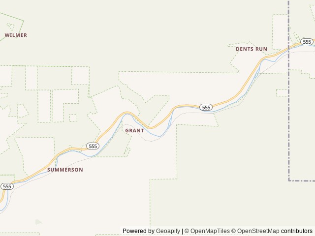 Map of Riverview Campsites location at Benezette, PA, United States