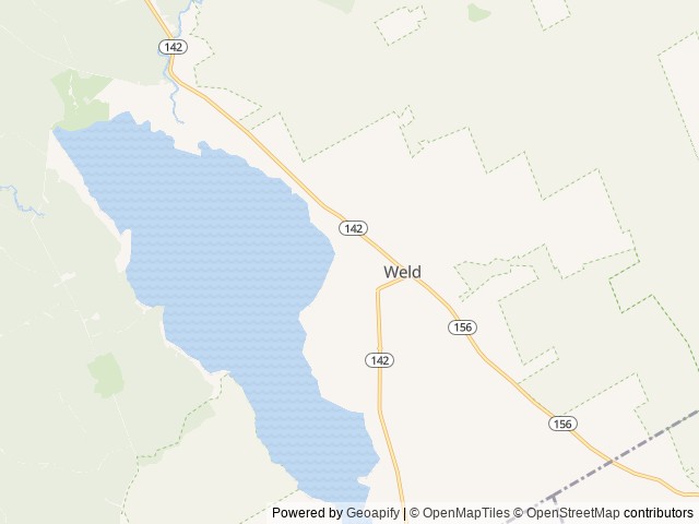Map of Dummer’s Beach Campground location at Weld, ME, United States