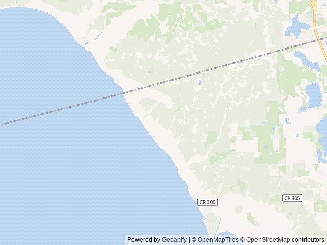 Map of Lake George Conservation Area Barrs Hammock SJRWMD location at Seville, FL, United States